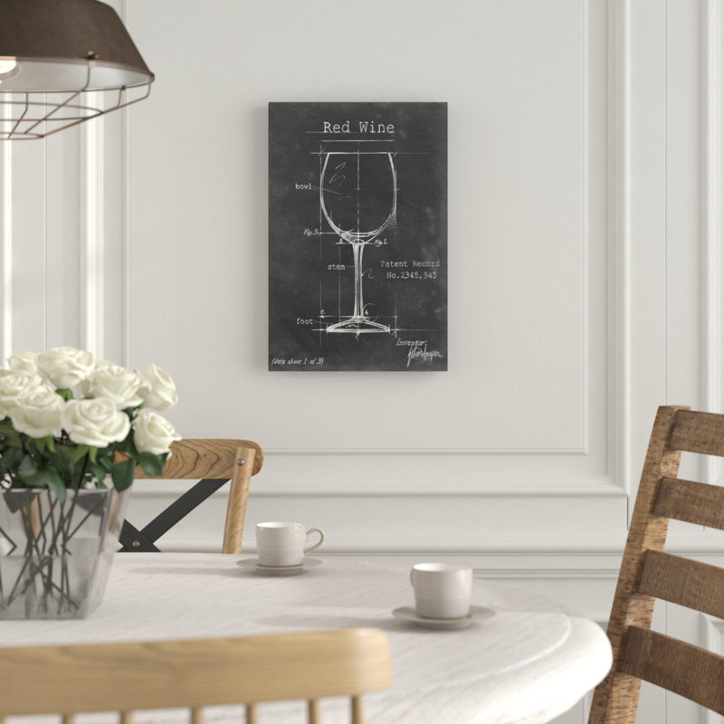 «Barware Blueprint III», impression sur toile, H 26 po x l 18 po, Toile tendue, Sans cadre