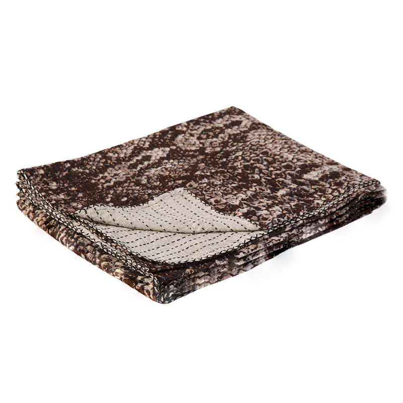 Kantha Quilted Throw Blanket