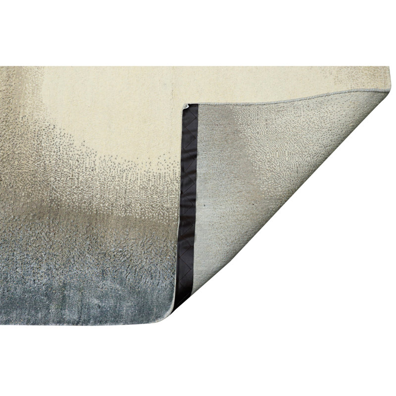 Hand Knotted Abstract Area Rug in Beige/Brown