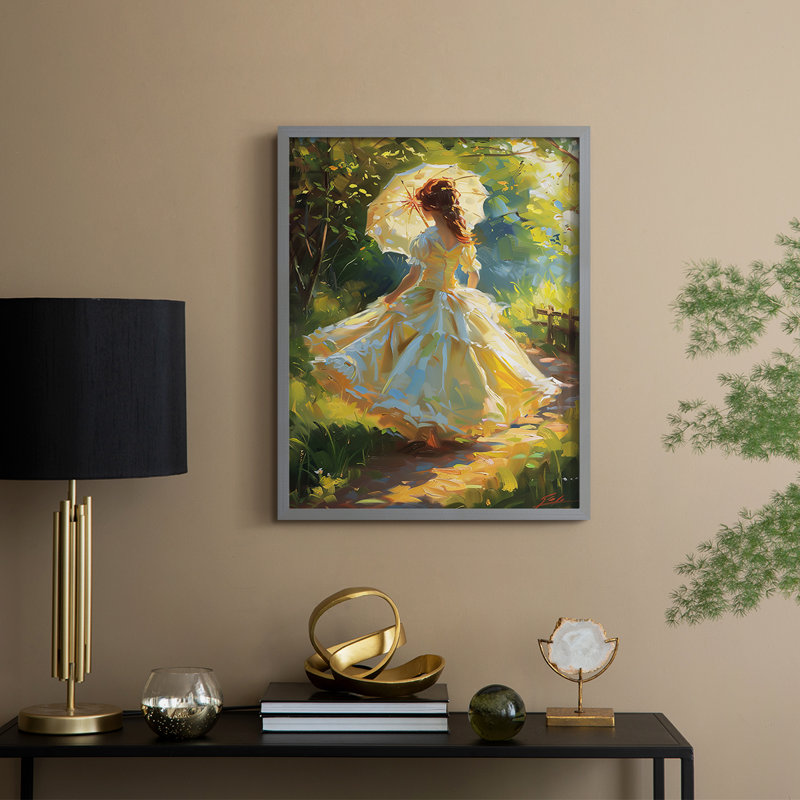 WOMEN Series DCCDVI - reproduction encadrée de qualité supérieure - prête à être accrochée - aucun clou requis, Gris