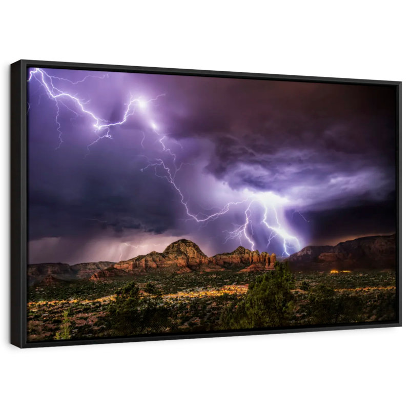 Nature "Incroyable tempête de foudre sur Sedona", H 9 po x l 13 po