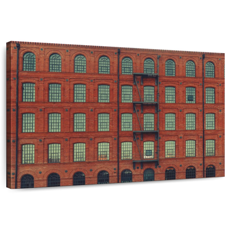 Lilie Red Building, 30" H x 45" W