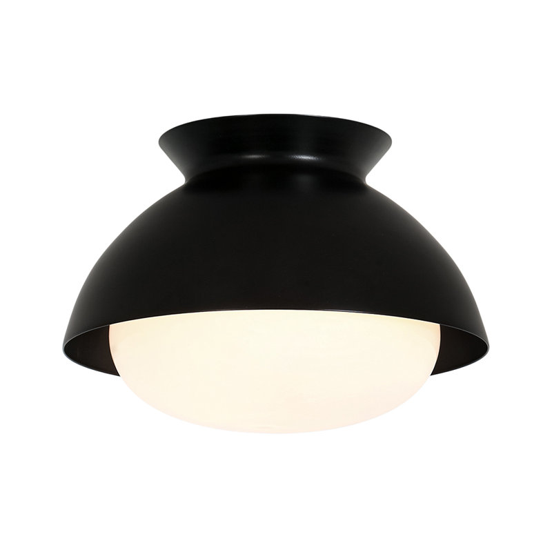 1 - Light Dome Shape Globe Glass Bowl Semi Ceiling Light