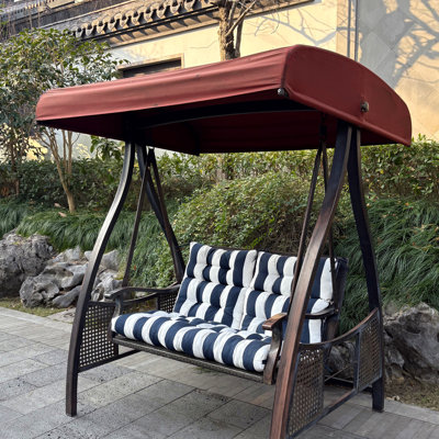 2 Pcs Set High Back Patio Chair Cushions, Tufted Rocking Chair Cushions