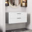 Base de meuble-lavabo simple 36 po fixée au mur seulement, armoire flottante avec tiroirs à fermeture en douceur, comptoir d'évier non inclus-111361976