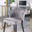 Tabouret à hauteur de comptoir contemporain en velours avec pieds dorés et pieds en métal