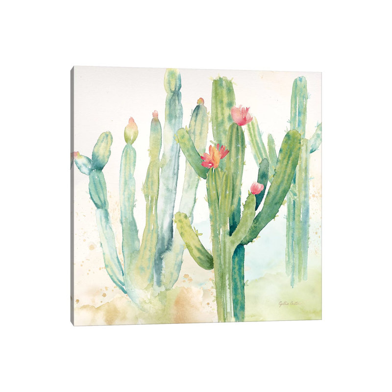 Cactus Garden II by Cynthia Coulter - Wrapped Canvas Painting, 45.72 cm H x 45.72 cm W x 1.91 cm D