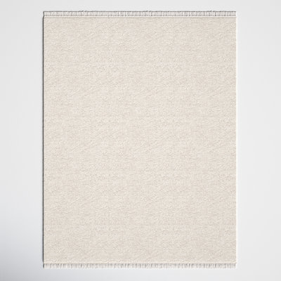 Wyly Beige Handmade Shag Wool Rug