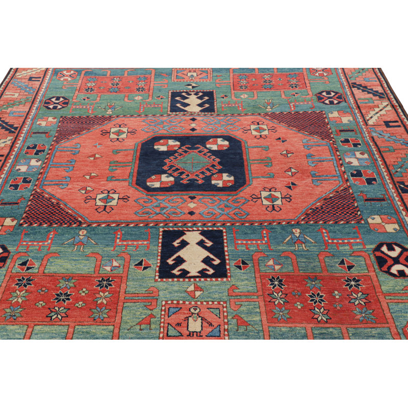 One-of-a-Kind Rectangle 5' X 6' Hand Knotted Area Rug