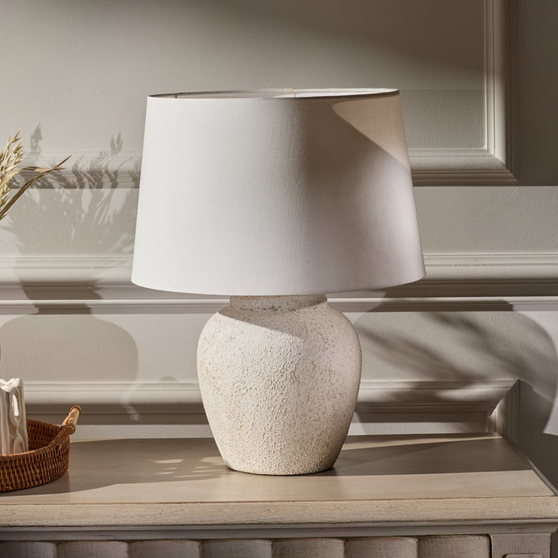 Ceramic Lamp, Yes, White