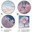 Fleur de pommier rose et bleu vif - décoration murale-284519941-284519942