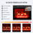 Abiud 44 Inches Electric Fireplace with Mantel, Portable Freestanding Stove Heater, White-125472379