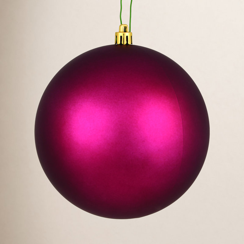 Shatterproof Bauble, 4" H x 4" W x 4" D, Berry Red 1
