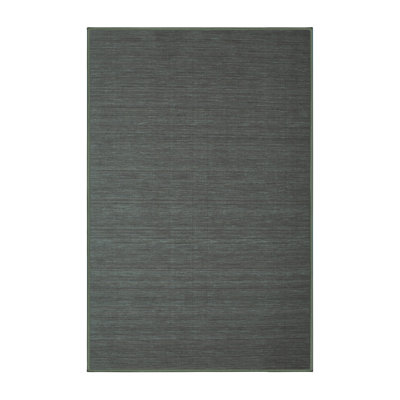 Tapis gris en polyester tissé à la machine Hissom