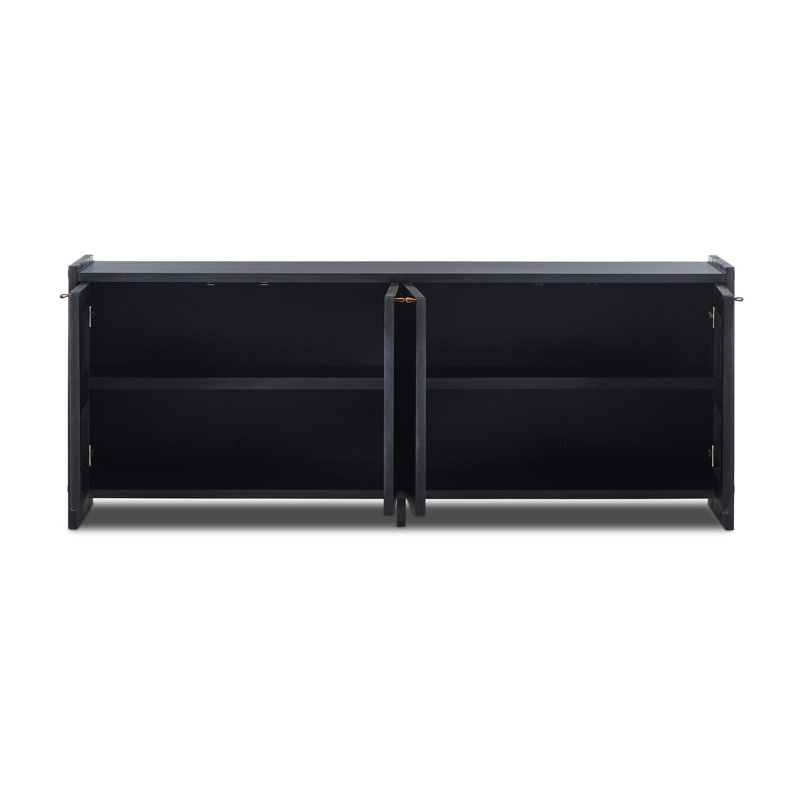 Etro 78'' W Sideboard, Black Wash Poplar