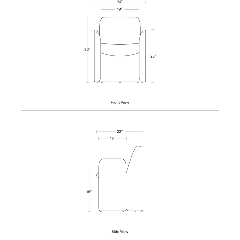 Parentheses Leather Arm Chair