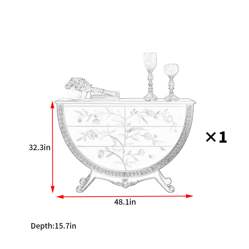 Commode d'appoint American Country Style