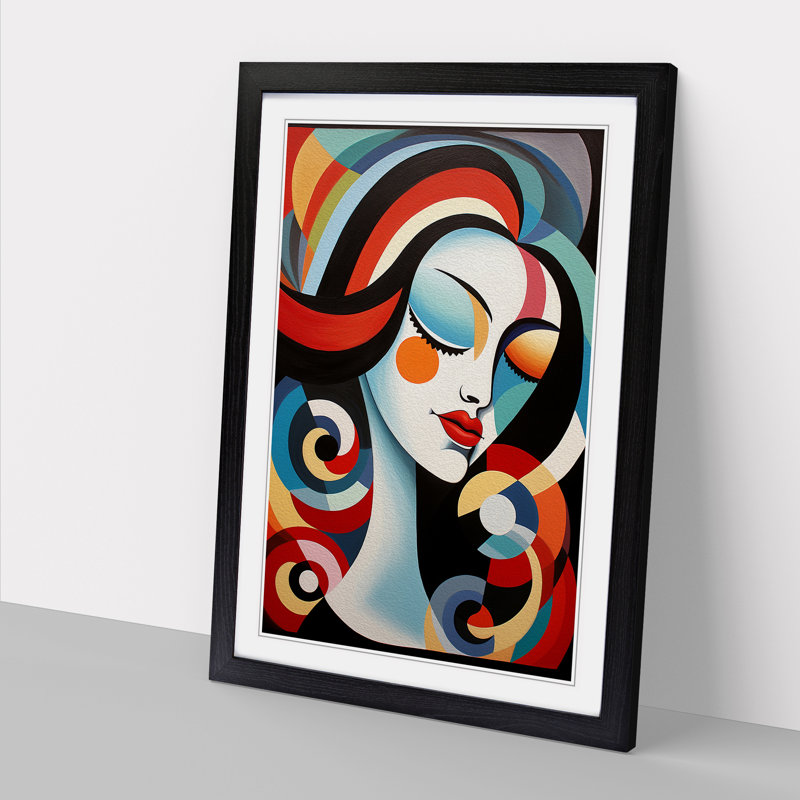 Pablo Picasso Op No.2 - Single Picture Frame Print on Wood, 46cm H x 34cm W x 2cm D
