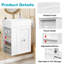 Meuble-lavabo de 20 po avec lavabo en céramique, armoire de rangement en MDF avec tiroir, tablette latérale-1756928636