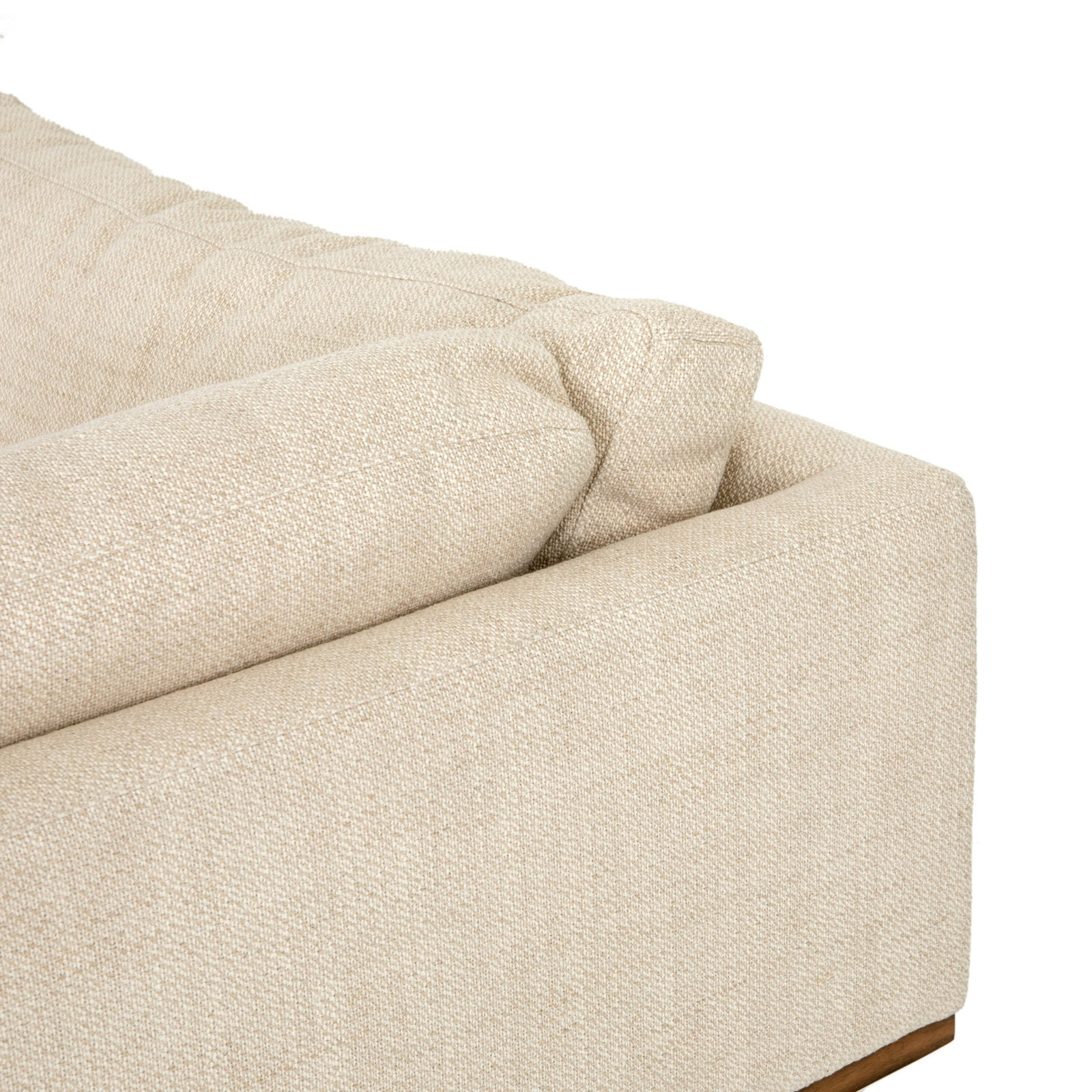 Menades Upholstered Chaise L-Sectional, Right Hand Facing, 32" H x 133" W x 86" D, Irving Taupe Polyester Blend