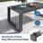 All-Weather Aluminum Outdoor Coffee Table With Tempered Glass Top