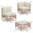 6 - Person Premium Patio Wicker Sectional Seating Group with Cushions-1461019993