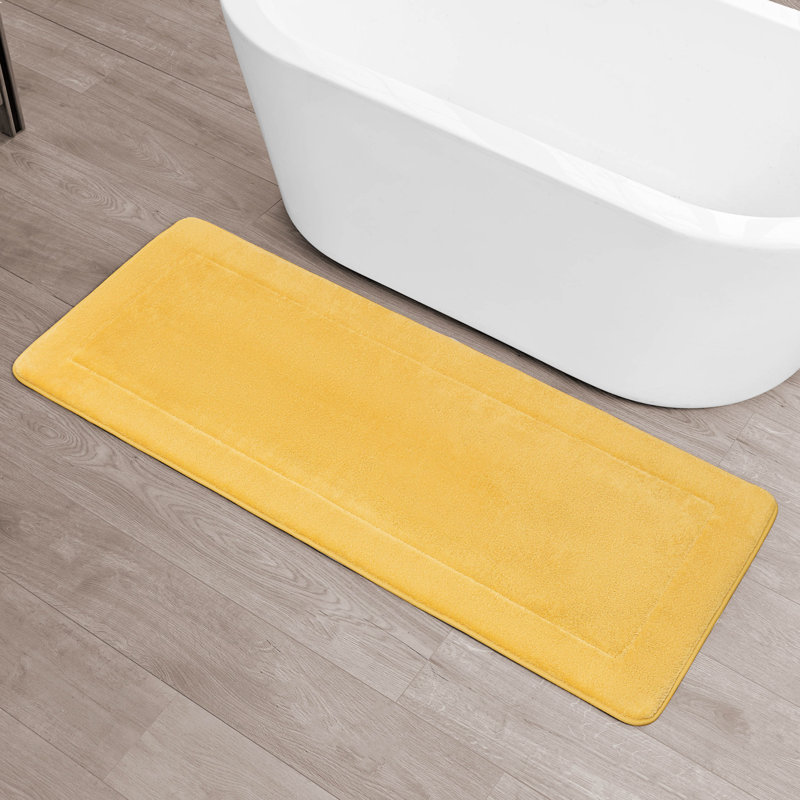 Non-Slip Bath Rug - Basics by Wayfair™, White, 24" W x 60" L