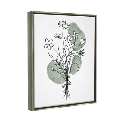 Décontracté, motif de pétales de marguerite encadrés par JJ Design House LLC
