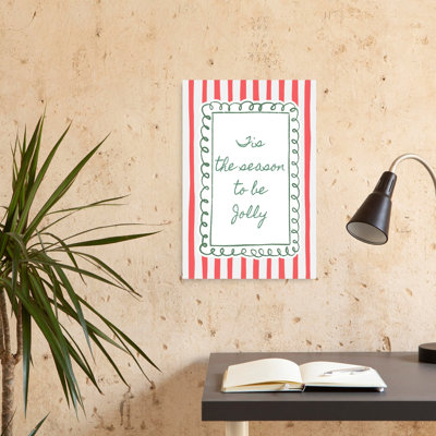 «Whimsical Christmas Quote Playful Whimsical Abstract Winter», reproduction d'art mural