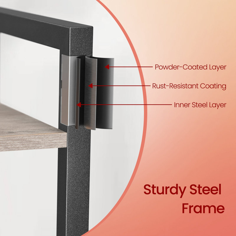 Lakesha Etagere Bookcase, Ebony Black, (6 Shelves) 187.5cm H x 40cm W x 30cm D