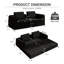 Canapé-lit convertible avec coussin cylindrique et structure de forme fixe-912767253