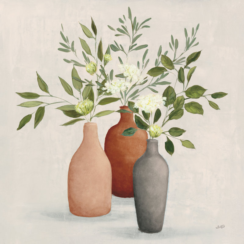Natural Bouquet II Gray by Julia Purinton - Wrapped Canvas Print, 30cm H x 30cm W