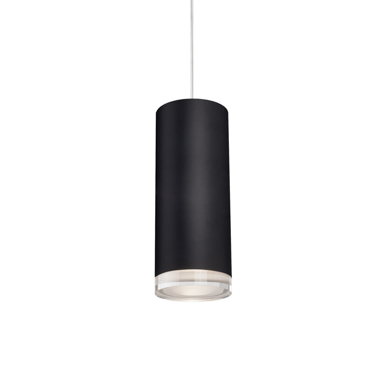 Cameo 1 - Light LED Single Pendant, Black, Black, 10" H x 4" W x 4" D