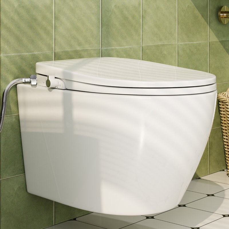 Non-Electric Bidet Mandeville – Uk Standard O-Shape – Dual Nozzles For Front And Rear Wash – Self-Cleaning Jets – Soft-Close Lid