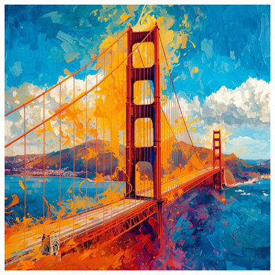 Golden Gate Bridge Painting Blankets