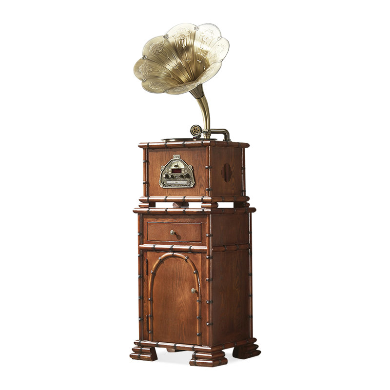 Tan+Gold Free Form Solid Wood+Copper Media Players