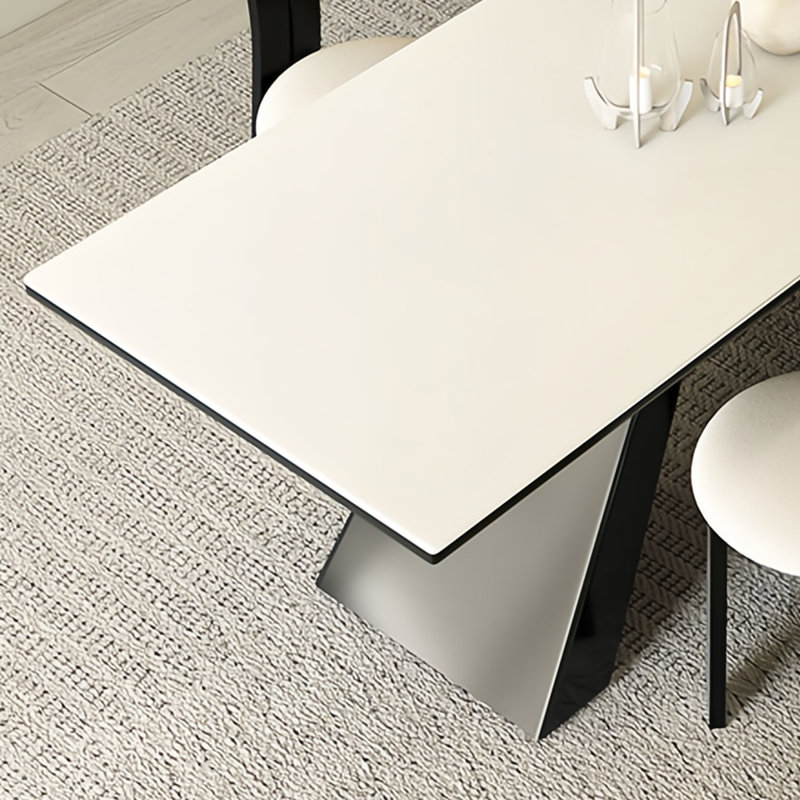 Minimalist rectangular dining table, 29.53”H x 55.12”L x 31.5”W