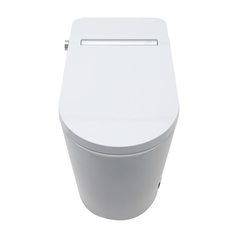 Toilette Smart Bidet - Ouverture et fermeture automatiques, siège chauffant, capteur de pieds à chasse d'eau, lavage à l'eau chaude, sécheuse, écran à DEL, nuit, affichage, chasse d'eau