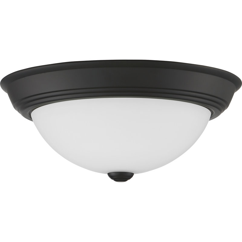 Flemming Flush Mount, 13", Matte Black