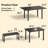Modern Extendable Dining Set with Bench, Seats 4-6, Space-Saving Kitchen Table with Smart-Flip Leaf for Kitchen,Dining Room and Apartment 