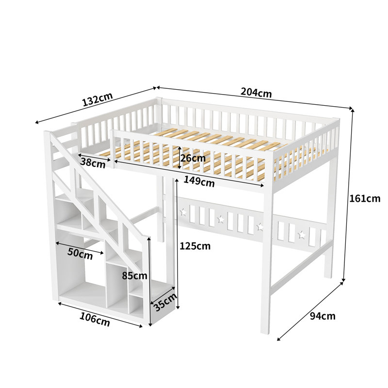 Storage Bed, European Single (90 x 200 cm)