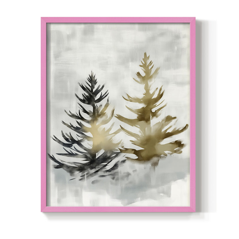 Reproduction encadrée - bois massif, H 11 po x l 9 po, Rose