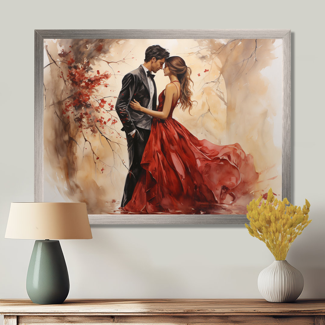 Wedding Couple Eternal Love - Romantic Landscape Wall Art Red Barrel Studio® Overall 