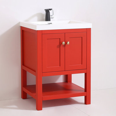 Mclachlan 25'' Single Bathroom Vanity with Resin Top