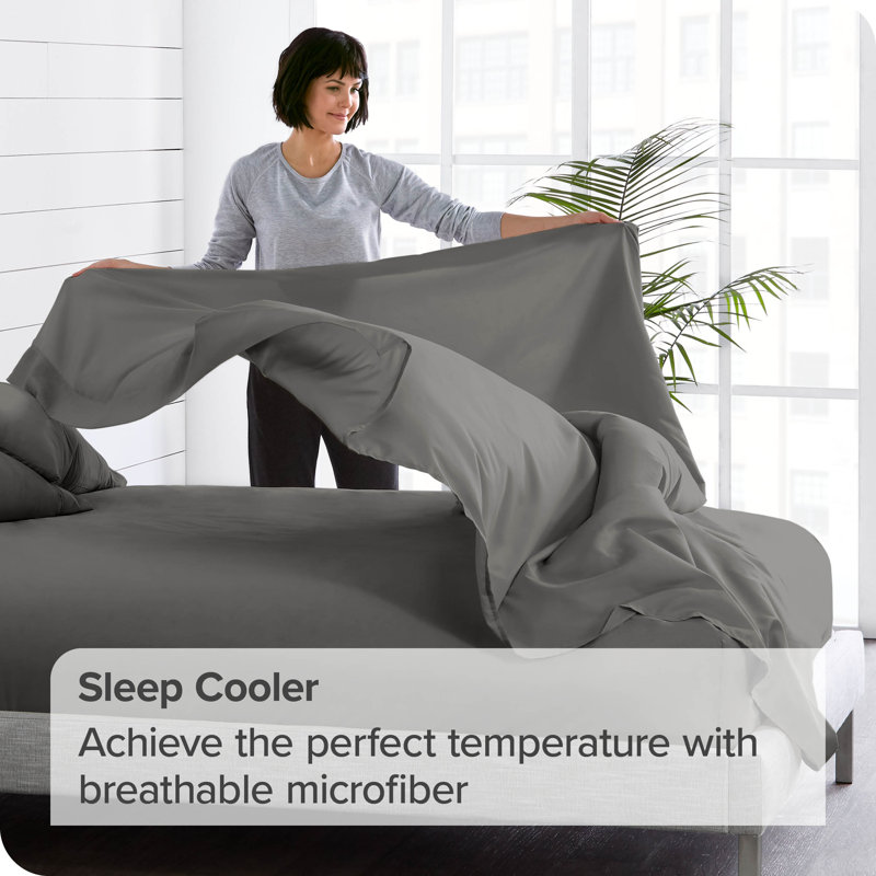Full Gray Ultra-Soft Microfiber Flat Sheet