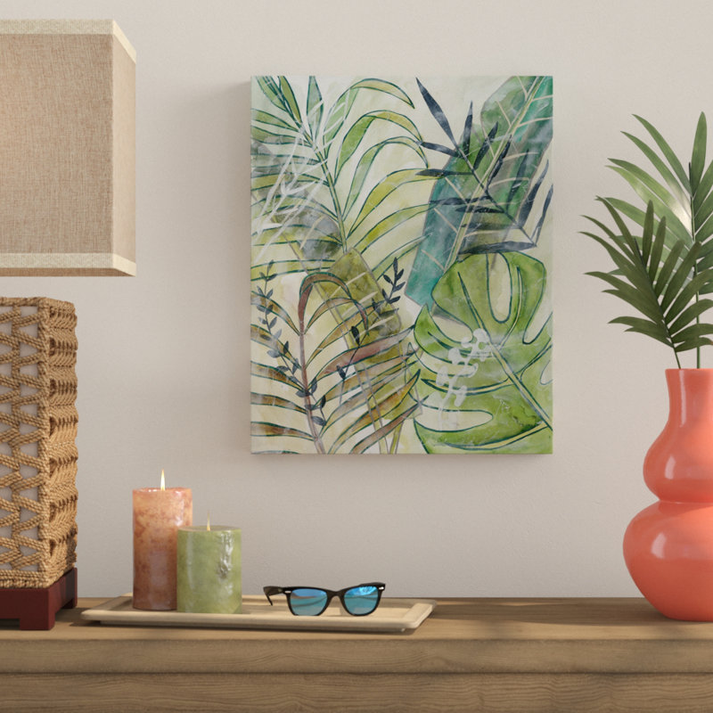 « layers palms i », reproduction sur toile tendue, H 16 po x l 20 po x P 1,5 po