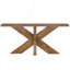 70.9" Long Farmhouse Console Table, Oak Brown Sofa Table Behind Couch With Geometric Wooden Base, Entryway Hallway Accent Table For Living Room
