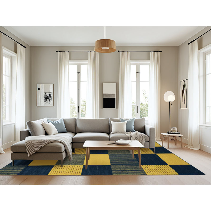 Tapis botanique brun lavable à la machine, Rectangle 6 pi x 9 pi