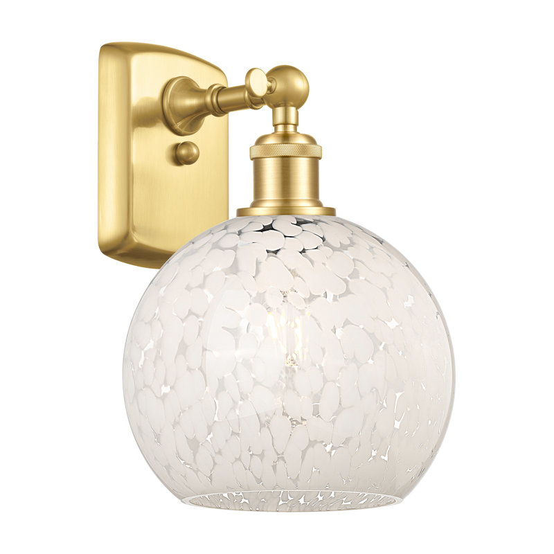 Berganzo Steel Armed Sconce, 11" H x 8" W x 8.13" D, Satin Gold