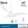 44" 3 - Blade LED Propeller Ceiling Fan with Remote Control and Light Kit Included